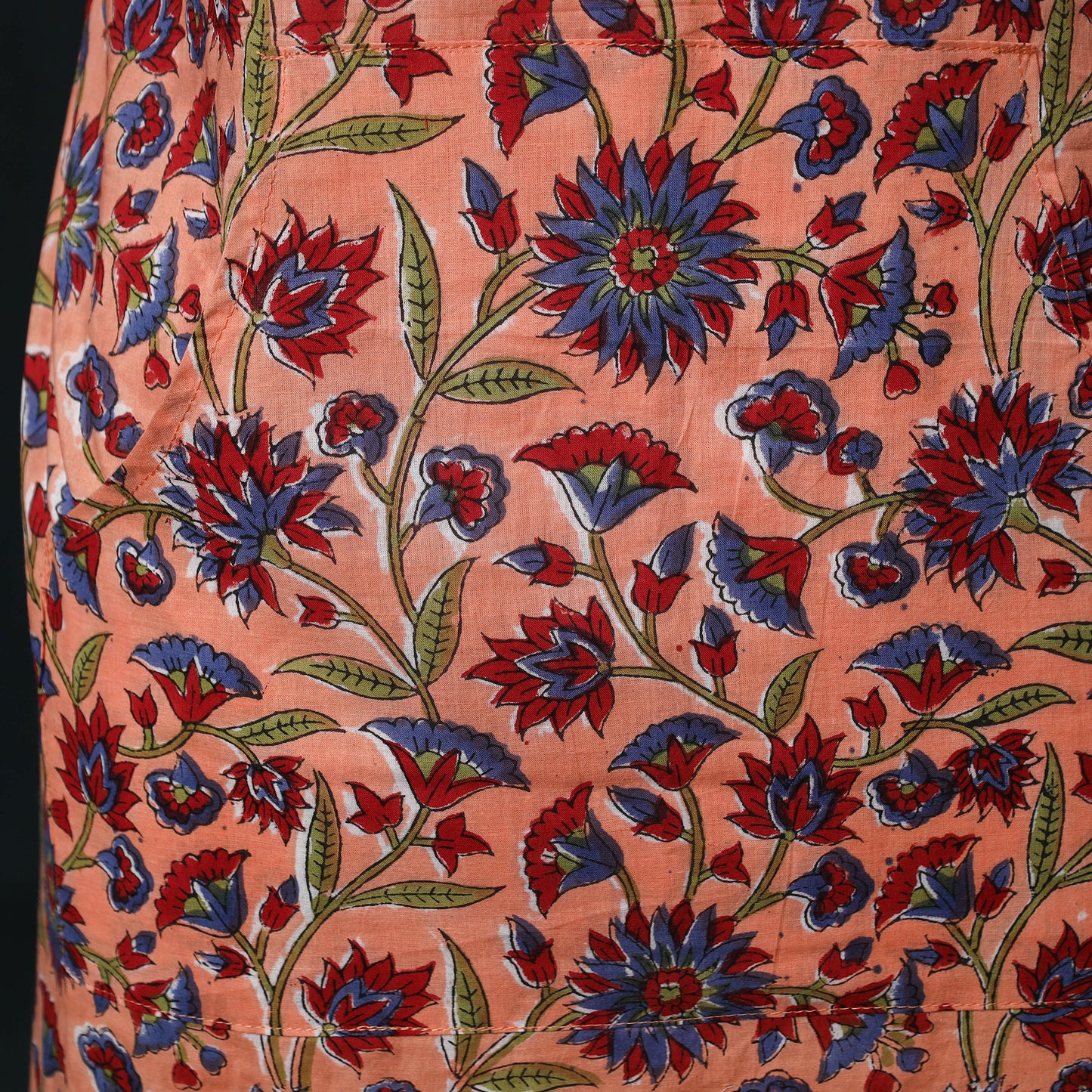 Sanganeri Hand Block Print Cotton Apron with Pocket 66