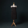 Black - Pochampally Ikat Weave Cotton Apron with Pocket 68