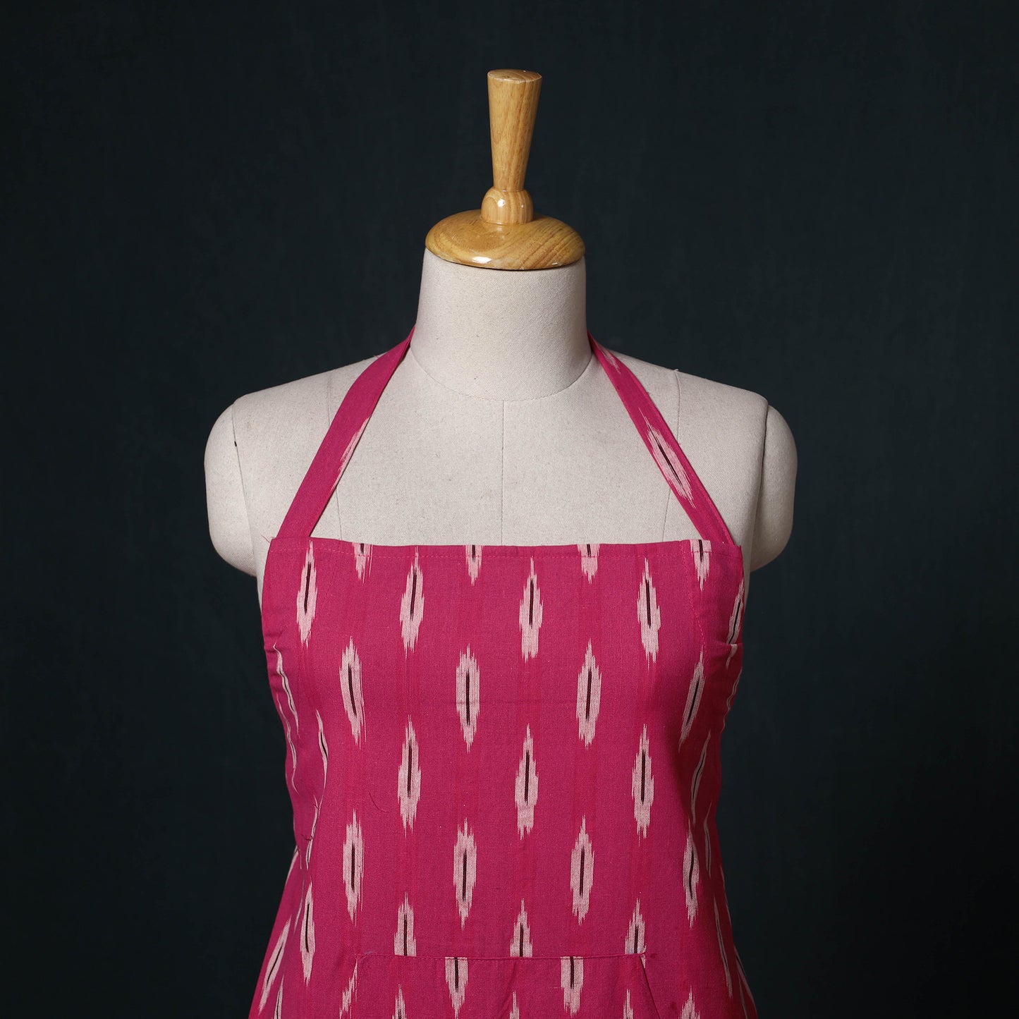 Pochampally Ikat Weave Cotton Apron with Pocket 69