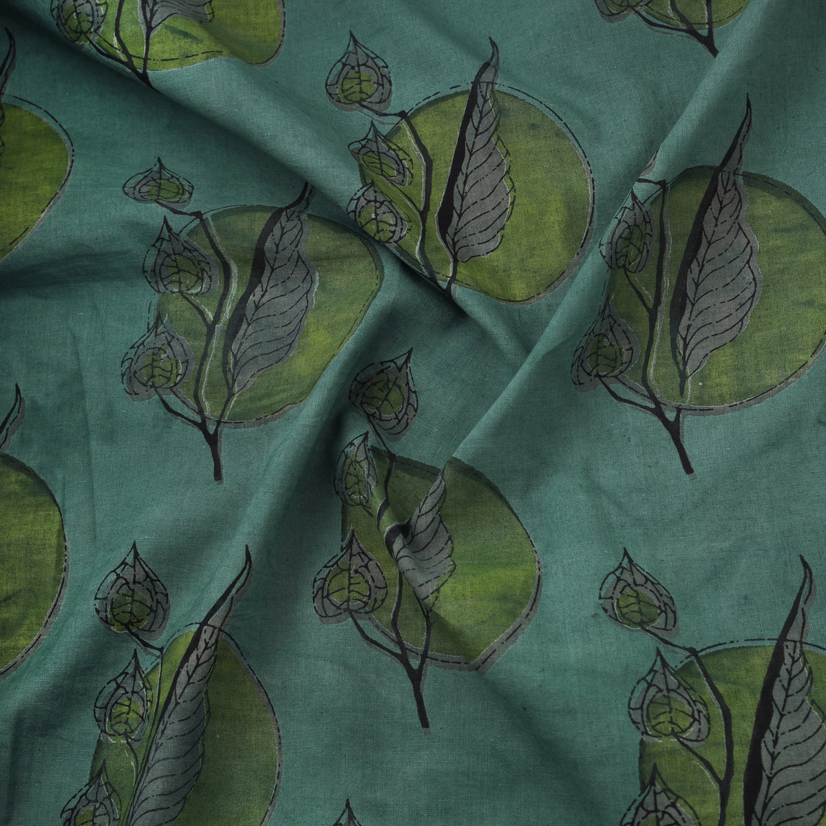 Pomegranate Peel Hand Block Print Cotton Fabric 15