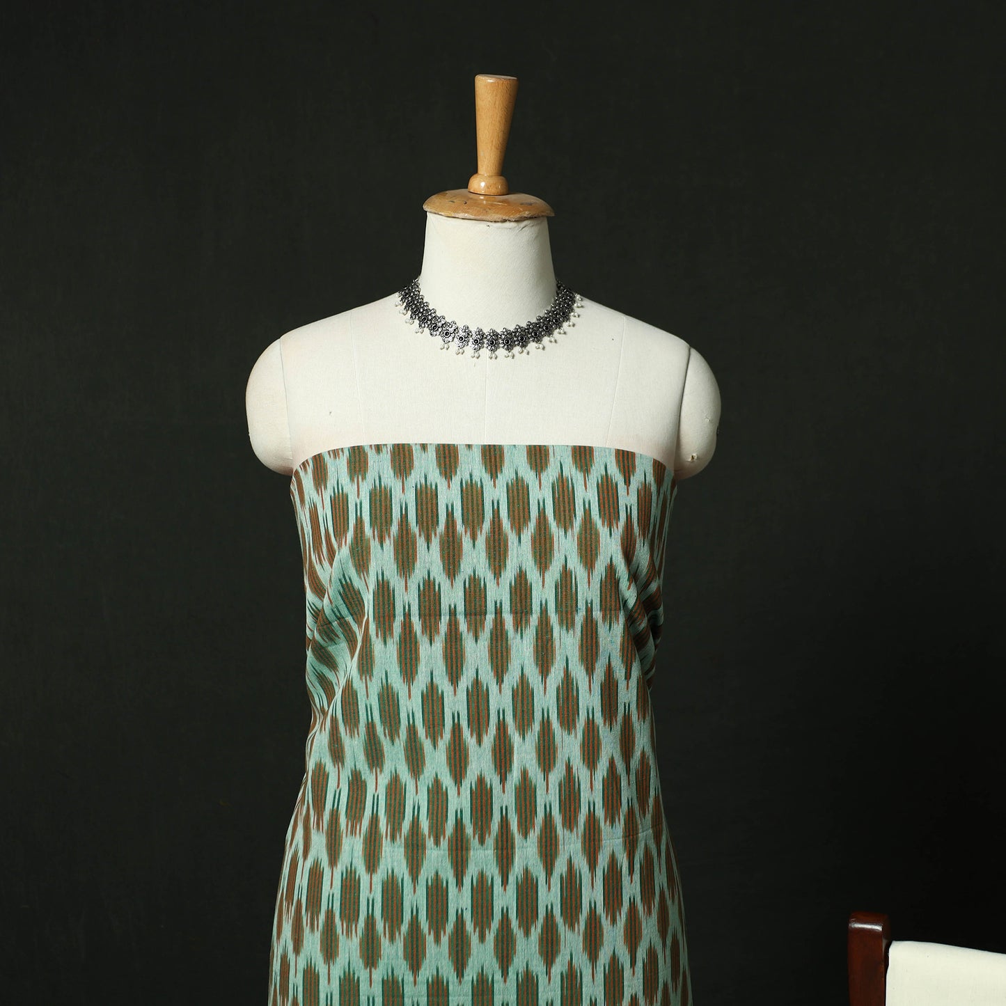 Pochampally Ikat Cotton 3pc Unstitched Dress Material Suit Set 22