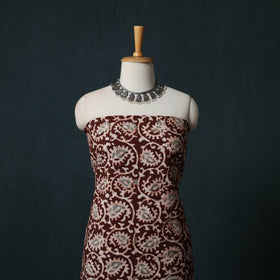 Hand Block Batik Print Cotton 2pc Unstitched Dress Material Kurta Set 13