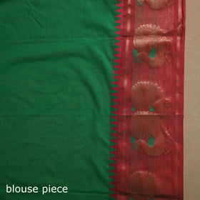 Green Kandangi Chettinad Cotton Saree with Border