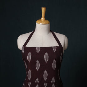 Maroon - Pochampally Ikat Weave Cotton Apron with Pocket 74
