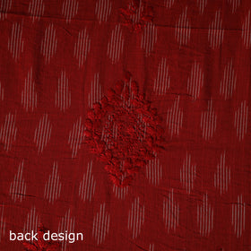 Lucknowi Chikankari Hand Embroidered Pochampally Ikat Cotton Unstitched Kurta Material (2.5M) 32
