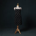 Black - Pochampally Ikat Weave Cotton Apron with Pocket 75