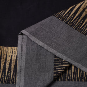 Black - Prewashed Dharwad Cotton Thread Border Fabric 26