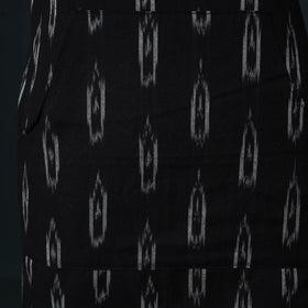 Black - Pochampally Ikat Weave Cotton Apron with Pocket 75