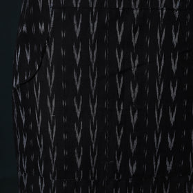 Black - Pochampally Ikat Weave Cotton Apron with Pocket 76