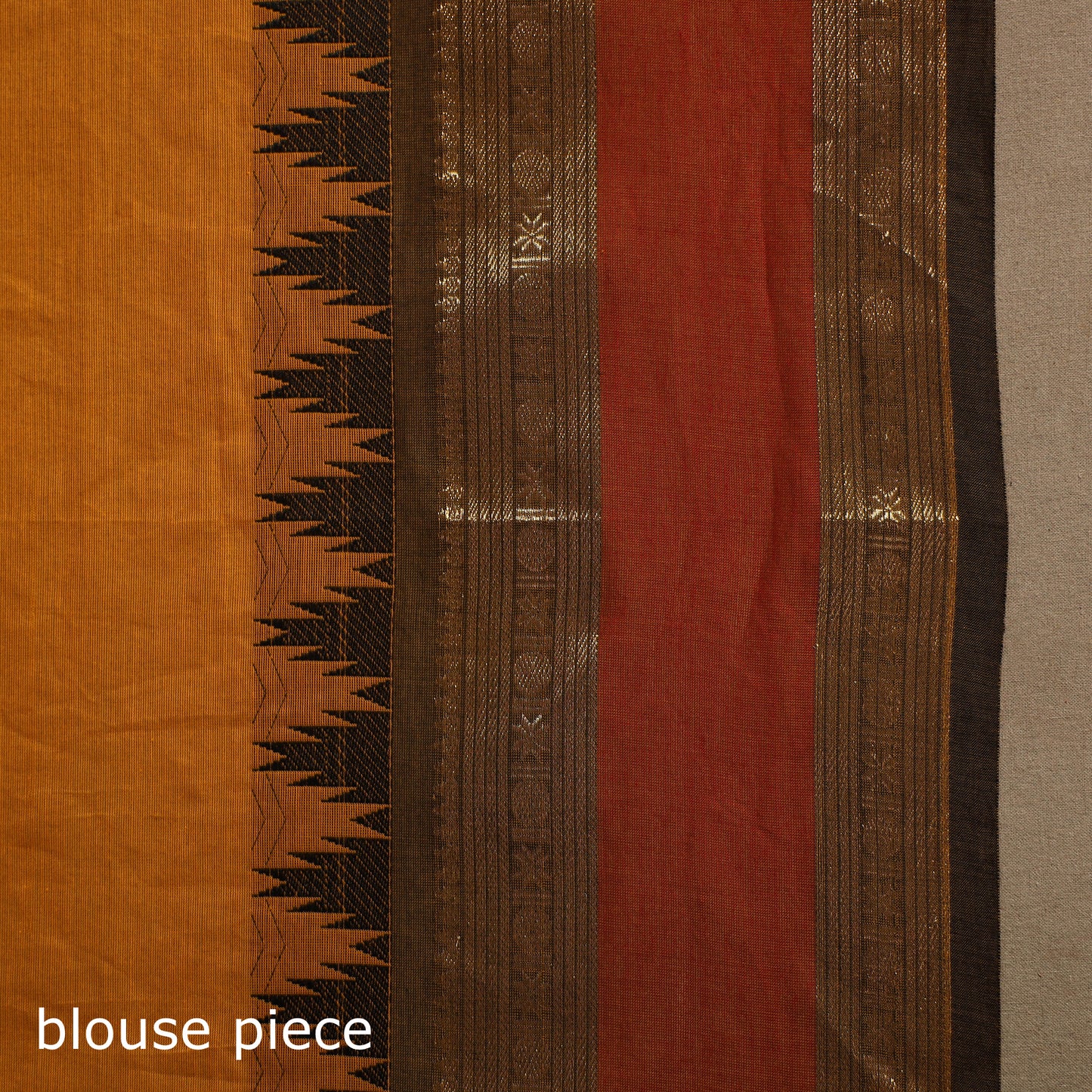 Orange Kandangi Chettinad Cotton Saree with Border