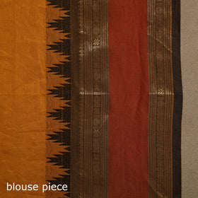 Orange Kandangi Chettinad Cotton Saree with Border