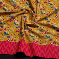 Orange - Block Printed Cotton Kalamkari Blouse Piece 28