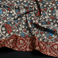 Grey - Block Printed Cotton Kalamkari Blouse Piece 27