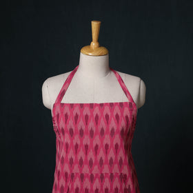 Pink - Pochampally Ikat Weave Cotton Apron with Pocket 79