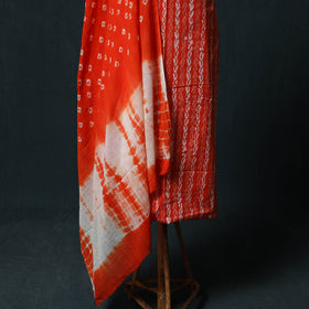 Hand Block Batik Print Cotton 2pc Unstitched Dress Material Kurta Set 17