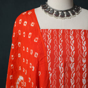 Hand Block Batik Print Cotton 2pc Unstitched Dress Material Kurta Set 17