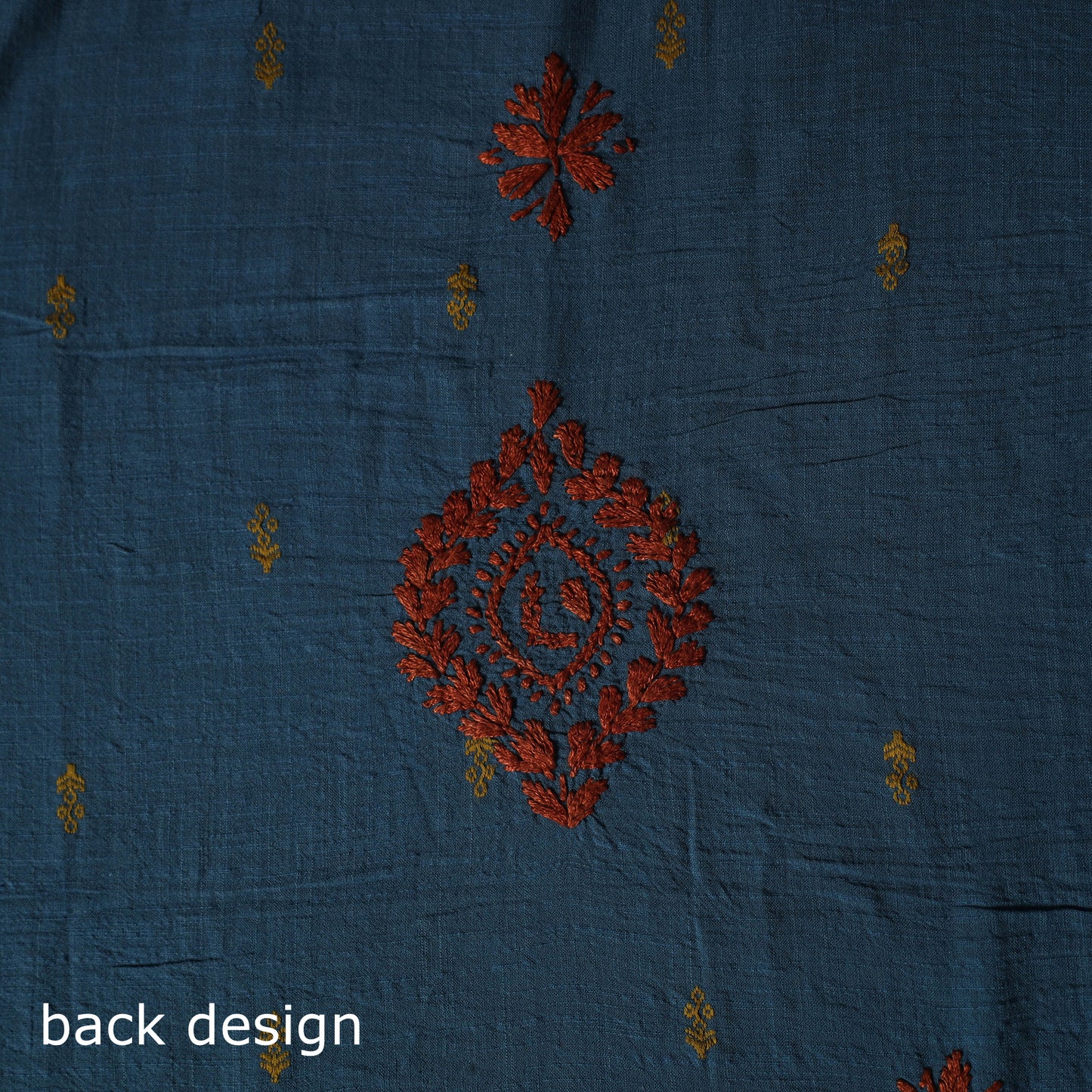 Lucknowi Chikankari Hand Embroidered Jacquard Cotton Unstitched Kurta Material (2.5M) 35