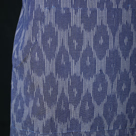 Blue - Pochampally Ikat Weave Cotton Apron with Pocket 80