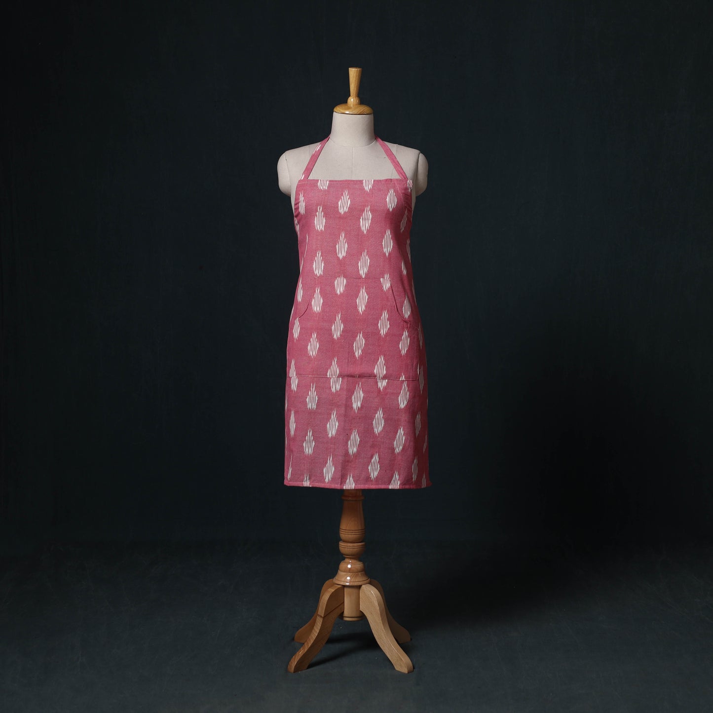 Pochampally Ikat Weave Cotton Apron with Pocket 81