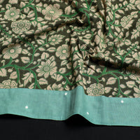 Green - Block Printed Cotton Kalamkari Blouse Piece 39