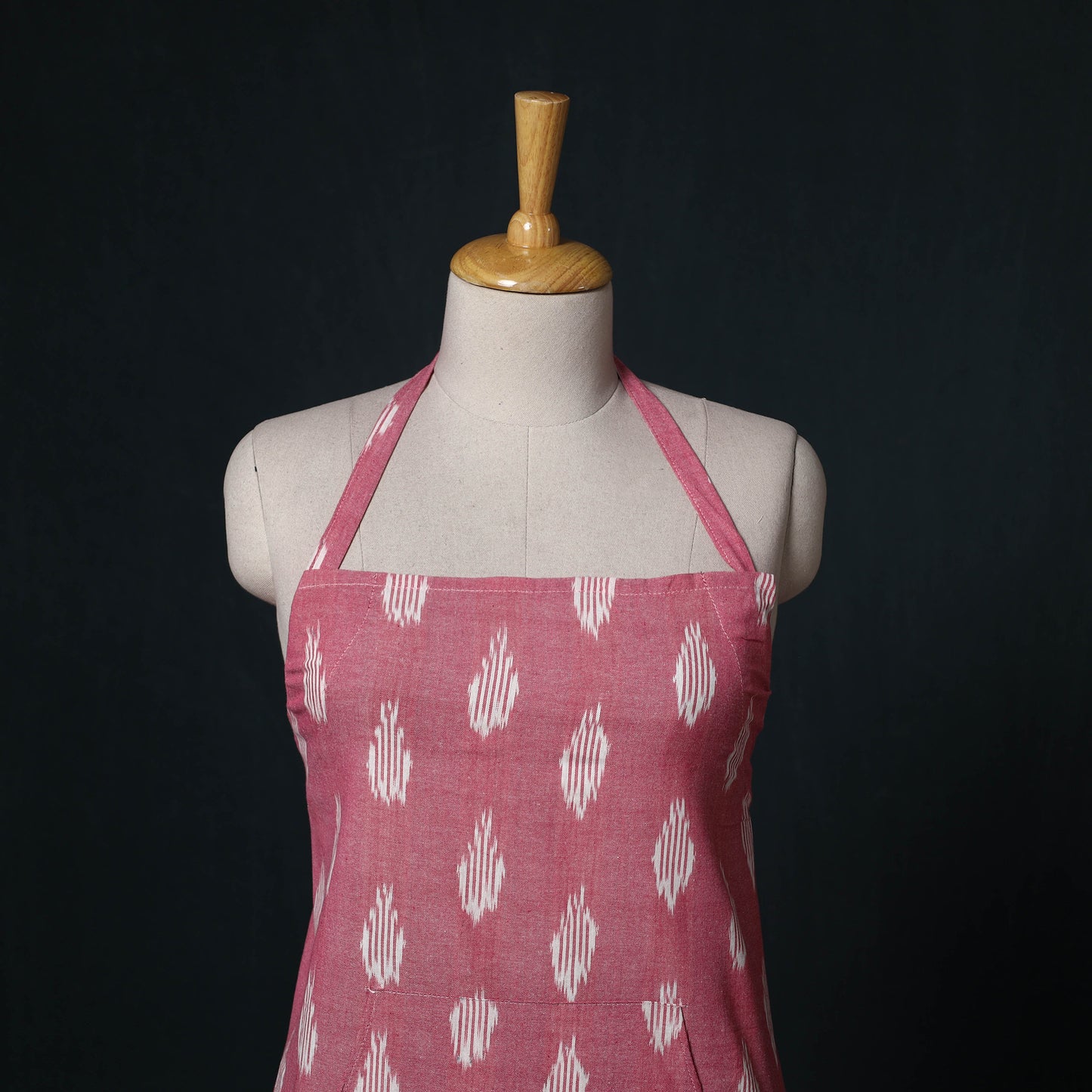 Pochampally Ikat Weave Cotton Apron with Pocket 81