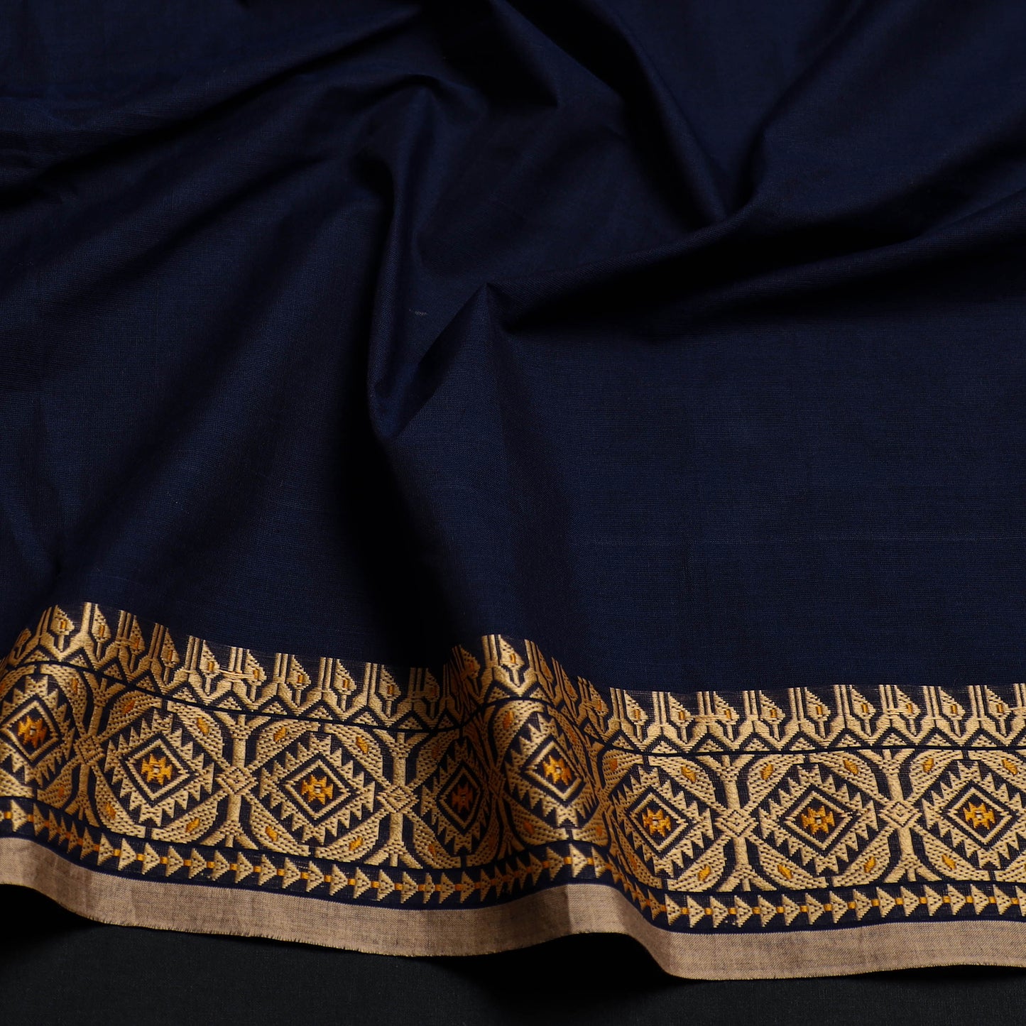 Blue - Kanchipuram Cotton Blouse Piece 40