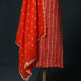 Hand Block Batik Print Cotton 2pc Unstitched Dress Material Kurta Set 18