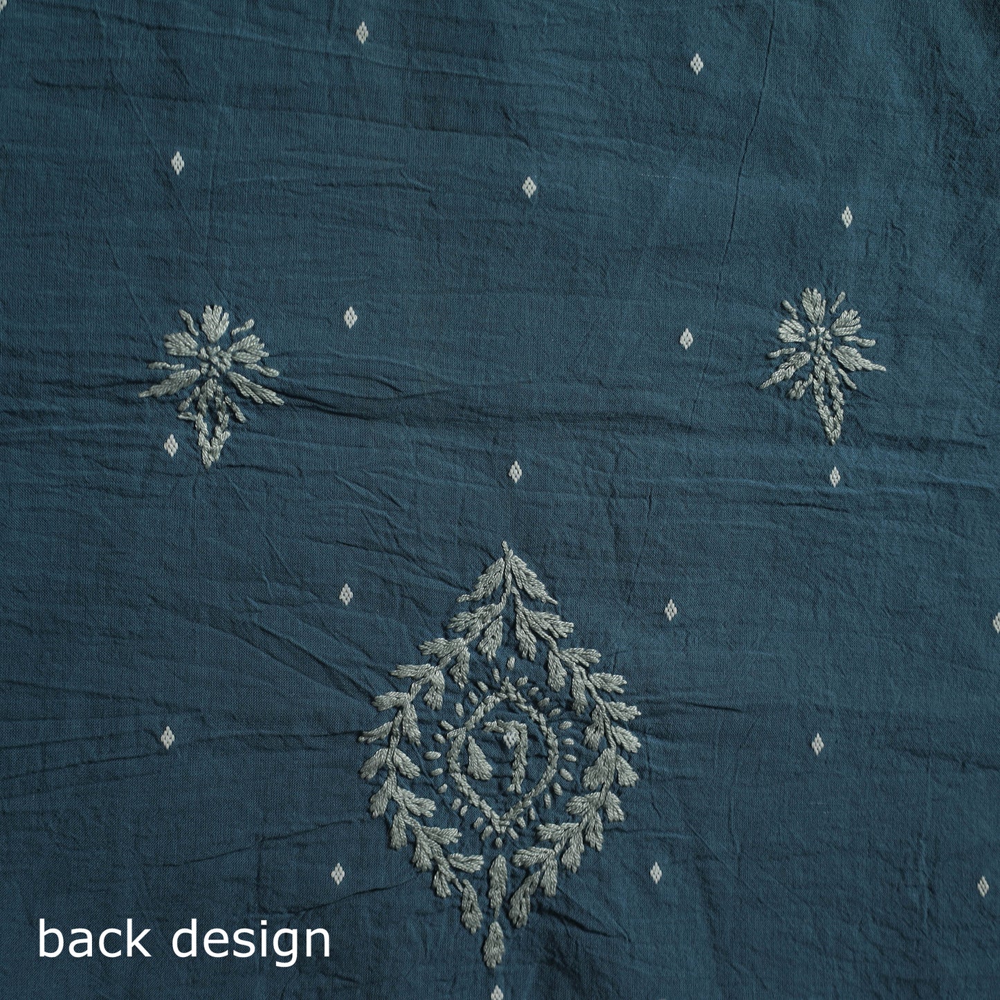 Lucknowi Chikankari Hand Embroidered Jacquard Cotton Unstitched Kurta Material (2.5M) 36