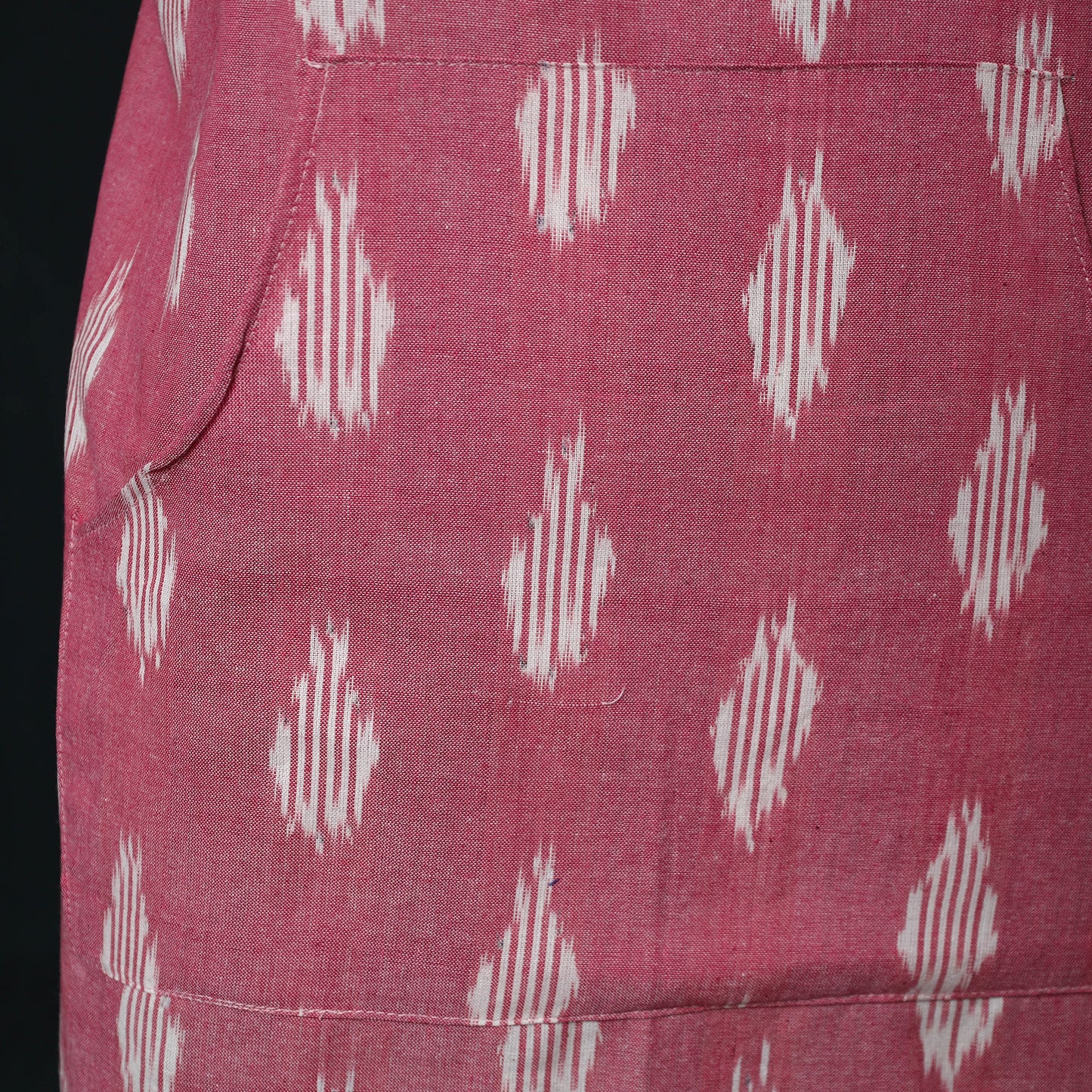 Pochampally Ikat Weave Cotton Apron with Pocket 81