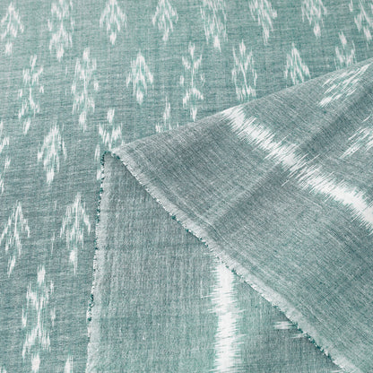 Green - Maniabandha Ikat Weave Handloom Cotton Fabric 01