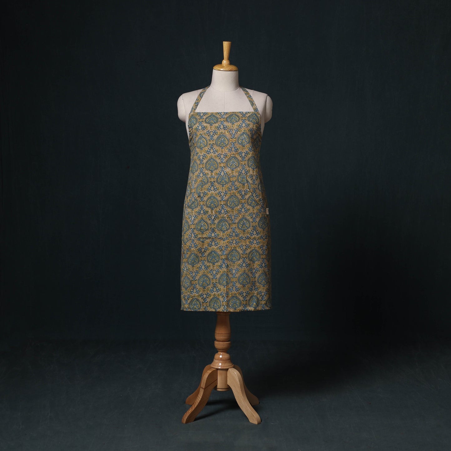 Multicolor - Sanganeri Hand Block Print Cotton Apron with Pocket 61