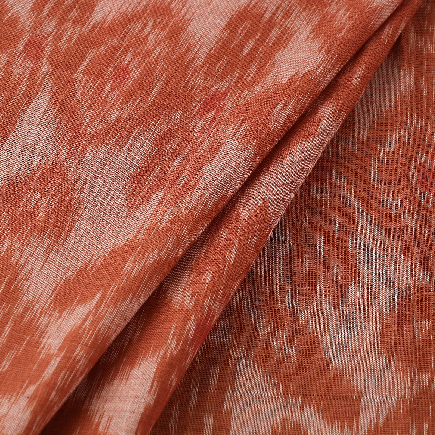 Brown - Maniabandha Ikat Weave Handloom Cotton Fabric 02