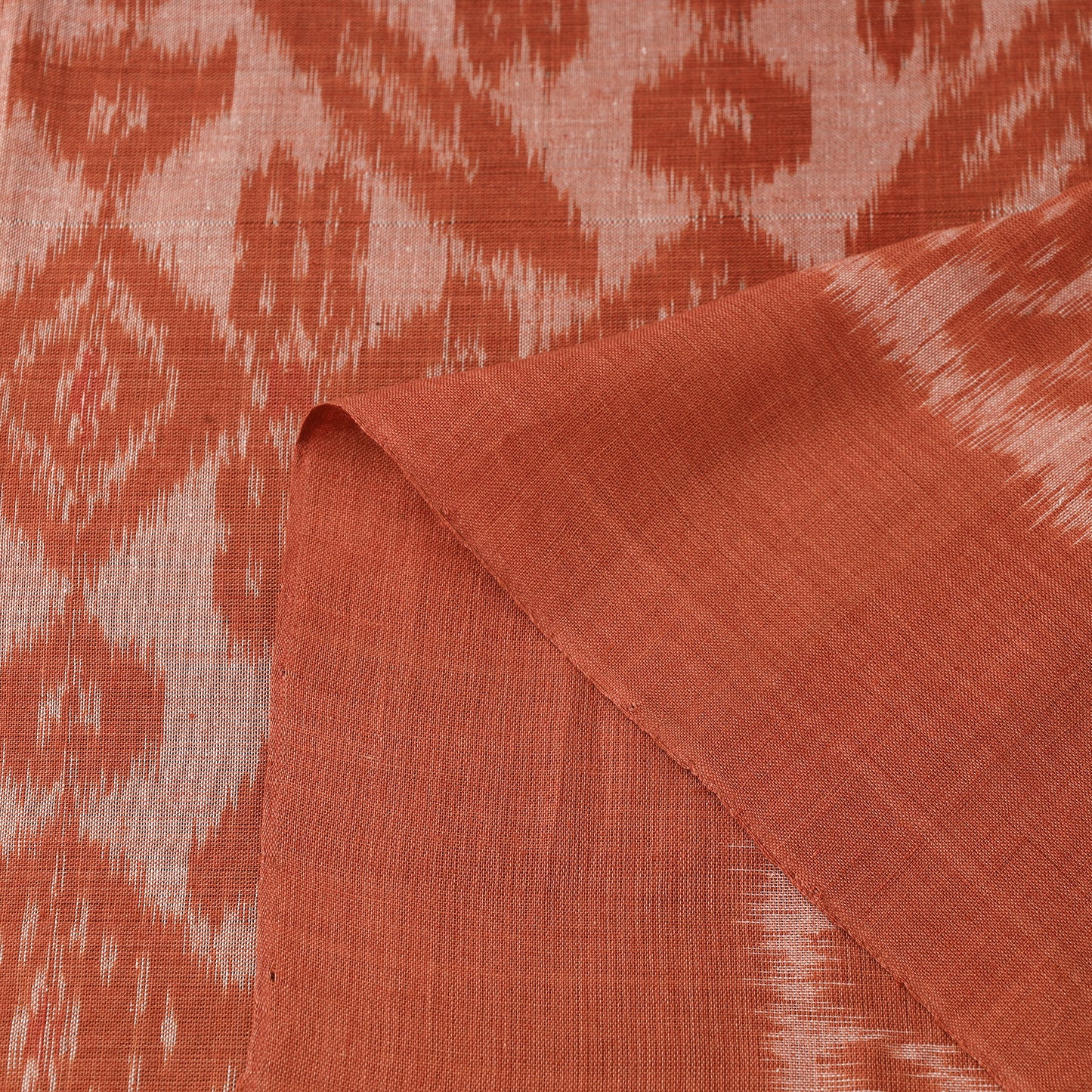 Brown - Maniabandha Ikat Weave Handloom Cotton Fabric 02