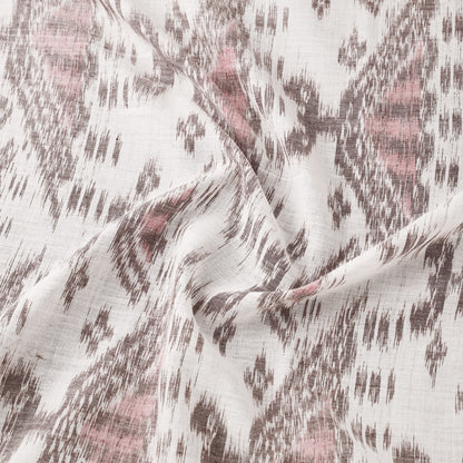 White - Maniabandha Ikat Weave Handloom Cotton Fabric 04