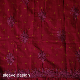 Lucknowi Chikankari Hand Embroidered Jacquard Cotton Unstitched Kurta Material (2.5M) 41