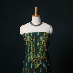 Chikankari Hand Embroidered Cotton Unstitched Kurta Material (3M) 01