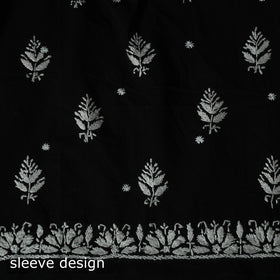 Lucknowi Chikankari Hand Embroidered Jacquard Cotton Unstitched Kurta Material (2.5M) 43