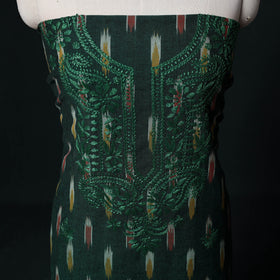 Chikankari Hand Embroidered Cotton Unstitched Kurta Material (3M) 02
