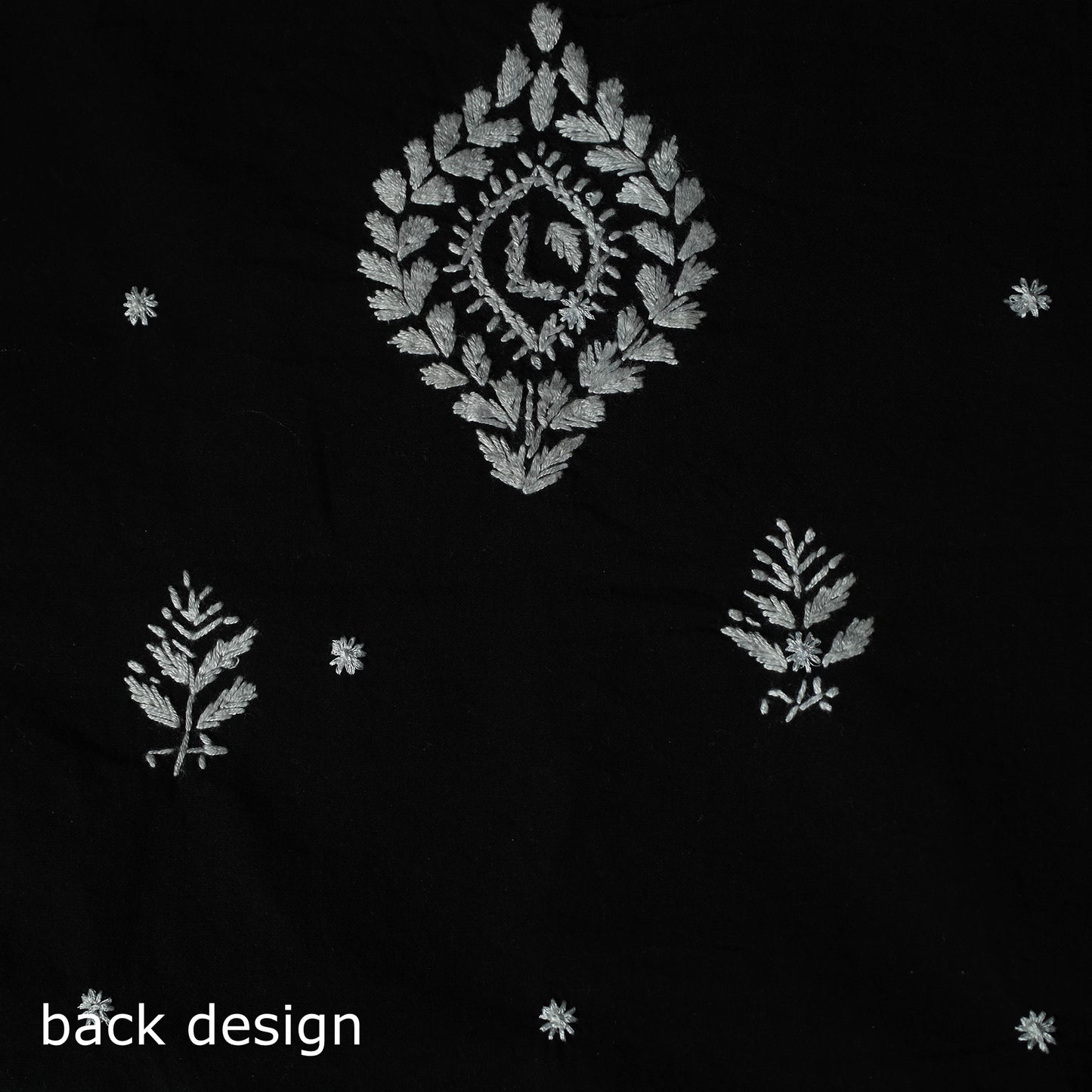 Lucknowi Chikankari Hand Embroidered Jacquard Cotton Unstitched Kurta Material (2.5M) 43