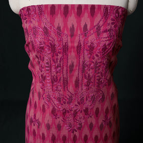 Chikankari Hand Embroidered Cotton Unstitched Kurta Material (3M) 03
