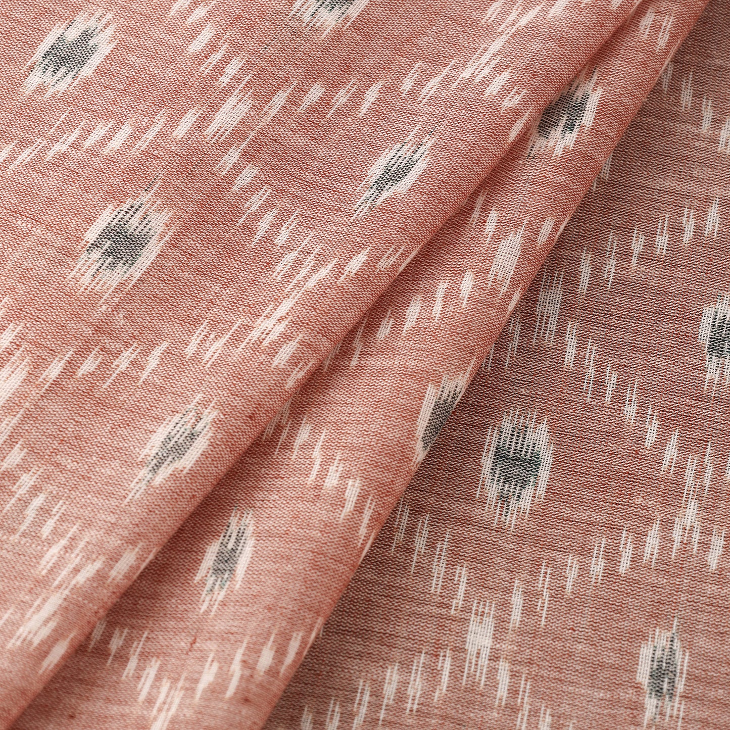 Brown - Maniabandha Ikat Weave Handloom Cotton Fabric 10