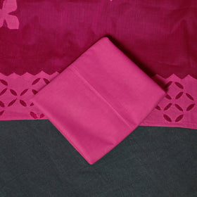 Barmer Applique Cutwork Cotton 3pc Unstitched Dress Material Suit Set 02
