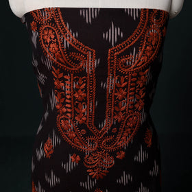 Chikankari Hand Embroidered Cotton Unstitched Kurta Material (3M) 06