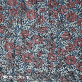 Lucknowi Chikankari Hand Embroidered Sanganeri Cotton Unstitched Kurta Material (2.5M) 47