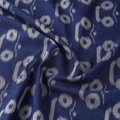 Blue - Maniabandha Ikat Weave Handloom Cotton Fabric 18