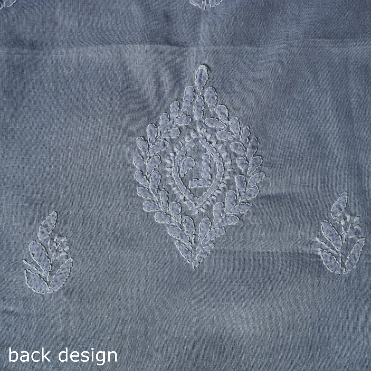 Lucknow Chikankari Parsi Style Hand Embroidered Pure Mul Cotton Unstitched Kurta Material (2.8M) 01