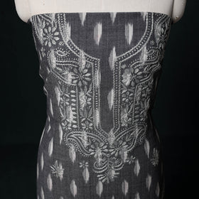Chikankari Hand Embroidered Cotton Unstitched Kurta Material (3M) 09