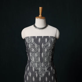 Chikankari Hand Embroidered Cotton Unstitched Kurta Material (3M) 09