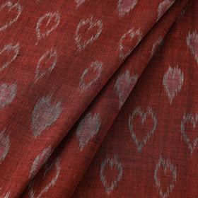 Maroon - Maniabandha Ikat Weave Handloom Cotton Fabric 21