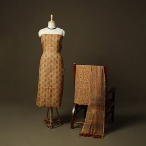 Hand Block Bagh Print Natural Dyed Kota Doria Cotton 3pc Unstitched Dress Material 10